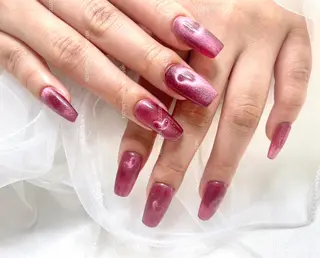 ネイル リボン、ガーリー パーツ放題専門店のネイルデザイン