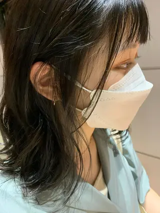 ミディアム カラー ヘアアレンジ 齋藤 志穂のヘアスタイル