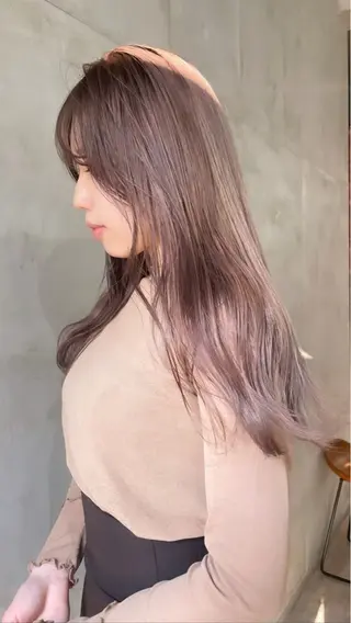 ロング カラー SALT WATER所属・南堀江ハイトーン ×カットMIKU🍒のヘアスタイル