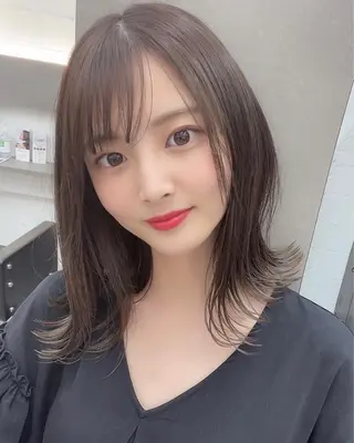 ミディアム 西新/siohair 似合わせ/石尾刻矢のヘアスタイル