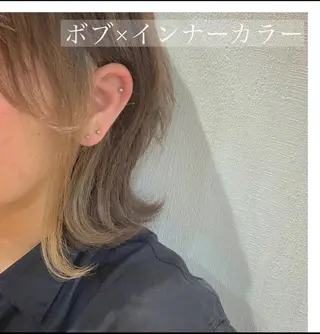 ミディアム カラー 派手カワ🌈💖 イノウエアヤカのヘアスタイル