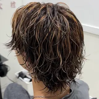ショート カラー パーマ メンズ クセを最大限に活かす メンズパーマ奈良大祐のヘアスタイル