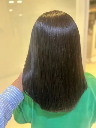 ミディアム カラー 艶質改善/縮毛矯正 ササキナツミのヘアスタイル