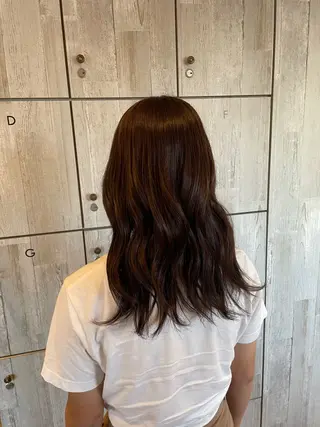 ロング カラー なつき/ 艶カラー/縮毛矯正のヘアスタイル