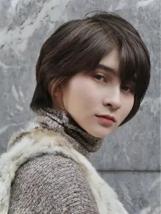 ショート カラー パーマ granew所属・美艶ボブ 石井一成のヘアスタイル