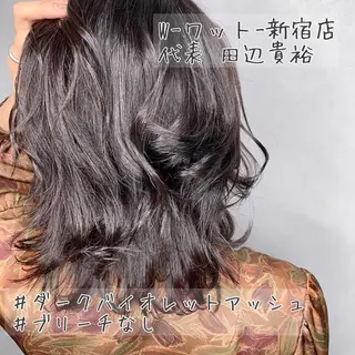 ミディアム カラー パーマ ヘアアレンジ メンズ キッズ ネイル マツエク・マツパ 🫧代表/新宿駅近/ 限定価格🫧田辺貴裕のヘアスタイル