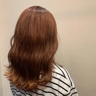 セミロング カラー hair & fashion shiomi H 【ヘアー アンド ファッション シオミエイチ】所属・堀尾 愛莉のヘアスタイル