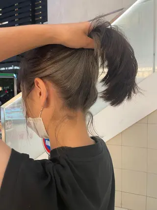 ミディアム カラー ケアブリーチ/ エクステ/レイヤーのヘアスタイル