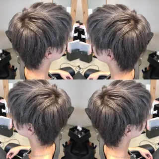 ショート カラー メンズ 大久保 隆蔵のヘアスタイル