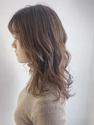 ミディアム カラー ヘアアレンジ レイヤーカット/艶髪 🎀笠原 優花🎀のヘアスタイル