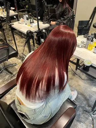 ロング 渋谷ケアブリーチ ❤️🔥徳田空悟のヘアスタイル