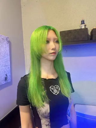 ロング カラー haco+所属・🌈派手髪エクステ ブレイズ🌈ひろとのヘアスタイル