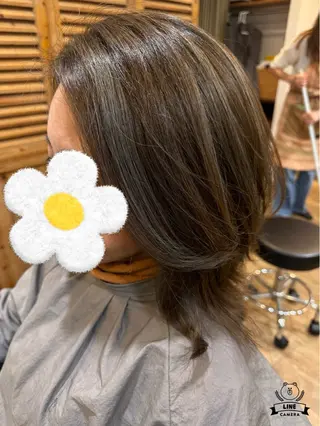 ミディアム カラー hair salon Rich 横須賀中央店所属・カットモデル募集🐥 高橋さらのヘアスタイル