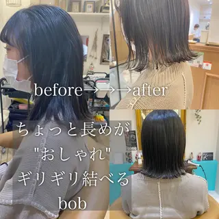 ショート ボブ韓国風レイヤー 髪質改善/畠中ケントのヘアスタイル