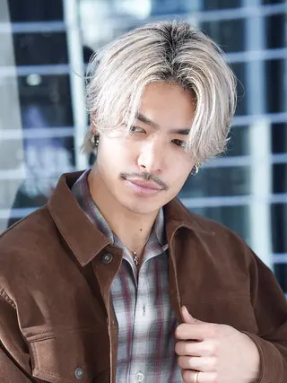 ミディアム カラー men's salon alpha 新宿所属・メンズ/韓国ヘア 神崎光希のヘアスタイル