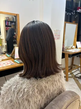 ミディアム 🍒しの🍒 透明感カラー/カットのヘアスタイル