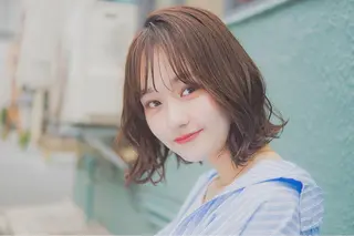 ミディアム カラー 関口 桃花🌷 暖色カラーのヘアスタイル