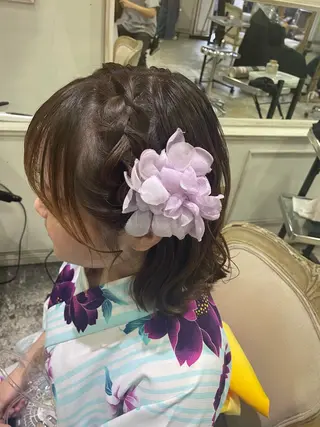 ミディアム カラー ヘアアレンジ 💕ハイトーン/ダメ ージ特化/MAO💕のヘアスタイル