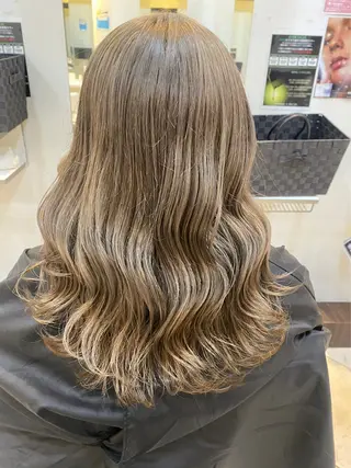 カラー うる艶&縮毛矯正 ⟡.·小林理菜⟡.·のヘアスタイル