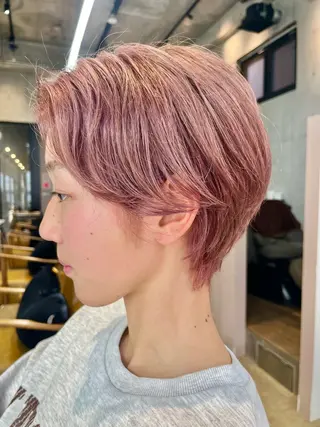 ショート カコ/レイヤーカット ヘアアレンジのヘアスタイル