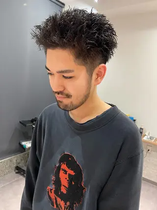 ショート パーマ メンズ アトム/ウルフ パーマ/レイヤーのヘアスタイル