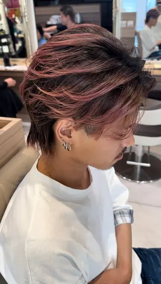 カラー メンズ IwAsh中山所属・✂︎メンズバレイ ヤージュ✂︎露木智也のヘアスタイル