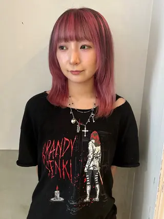 セミロング カラー やまだ とものヘアスタイル