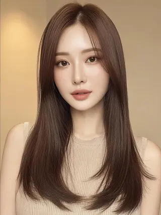 セミロング 縮毛・髪質改善🩰 mai🐰ྀི🤍のヘアスタイル