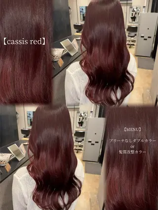 カラー こまつばらみお/レイ ヤー/ダブルカラーのヘアスタイル