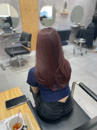 ロング カラー aoi/暖色カラー/ プツッとボブ🎀のヘアスタイル