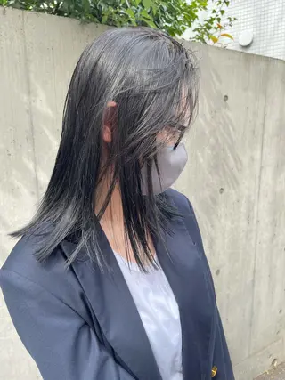 セミロング カラー ラベンダー/レイヤー スタイル🤎mamiのヘアスタイル