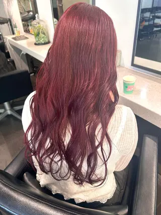 ロング カラー 暖色/姫カット🎀 オタク特化🎀ゆうなのヘアスタイル