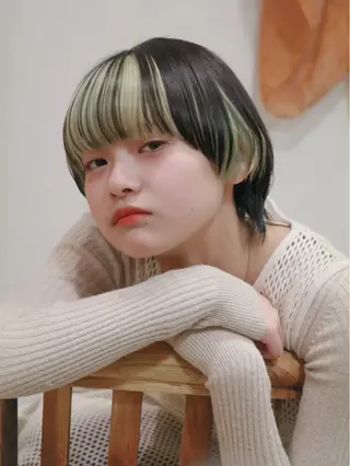 ショート カラー パーマ ヘアアレンジ granew所属・美艶ボブ 石井一成のヘアスタイル