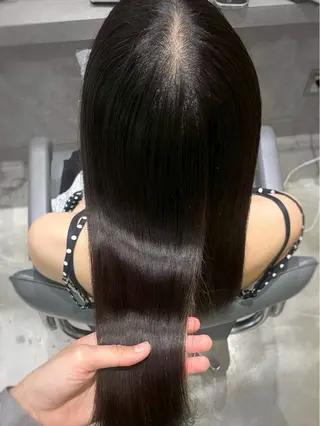 ロング カラー 新宿/透明感カラー/ 縮毛矯正/SHOKIのヘアスタイル