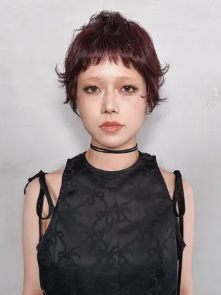 ショート カラー 前野 日奈/ ナチュカラー/パーマのヘアスタイル