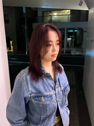 ミディアム 松尾 怜奈のヘアスタイル