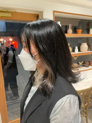 ミディアム 暖色/ハイトーン 🎀mizukiのヘアスタイル