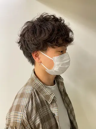 ショート メンズ 艶髪カラー& トリートメント　松村のヘアスタイル