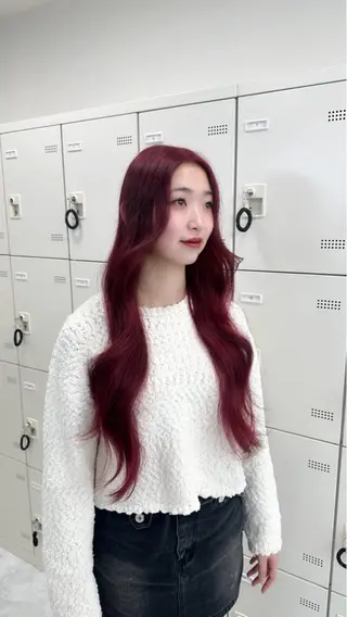 ロング カラー mina/暖色カラー 🥀韓国風カット🥀のヘアスタイル