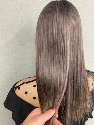 セミロング カラー 🌈プルエクステ& ハイトーン🌈関飛鳥のヘアスタイル