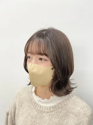 ミディアム カラー KANGOLSALON 富山セントラル所属・松井 亜美のヘアスタイル