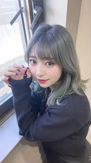 ミディアム カラー ダブルカラー 新宿のヘアスタイル