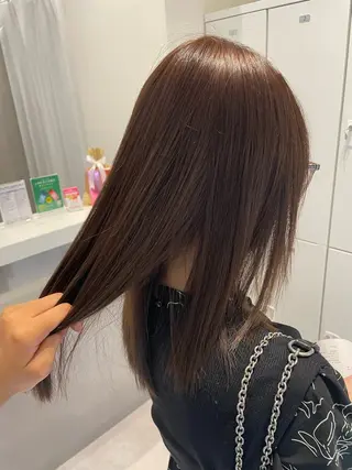 ミディアム カラー 透明感カラー 縮毛矯正/ジャックのヘアスタイル