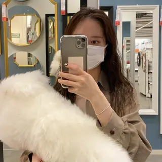 セミロング カラー メンズ 久力琴音''透明感 カラー''アレンジのヘアスタイル