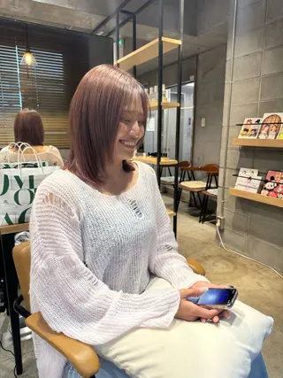 ミディアム La Bonheur hair parfait所属・谷本虎太郎　艶カラー 🌈髪質改善のヘアスタイル