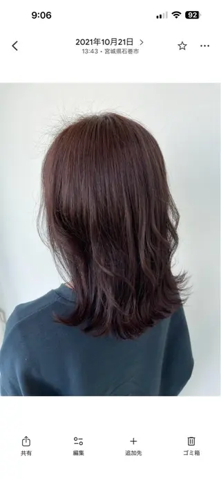 ミディアム カラー 🍏👑針生 愛佳👑🍏のヘアスタイル