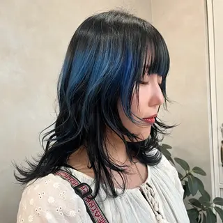 ミディアム カラー miku🎀門前仲町 ブリーチ・レイヤーのヘアスタイル
