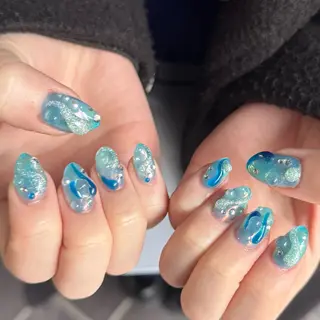 ミディアム 小川 柚香のネイルデザイン