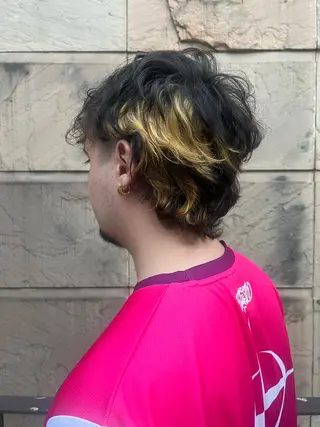 セミロング カラー パーマ ヘアアレンジ メンズ 渡邉 舞のヘアスタイル