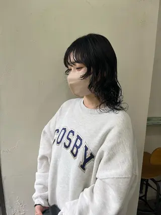 ミディアム パーマ Kuku所属・つぼみ/パーマ ／レイヤー／ボブのヘアスタイル